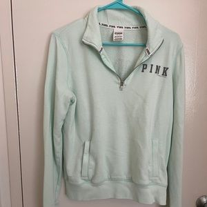 Victoria’s Secret Pink mint green quarter zip